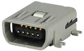 UJ2-MABH-1-SMT-TR, USB Connectors USB 2.0 mini AB jack 5 pin Horizontal SM