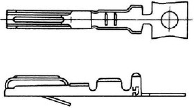 QR/P1-PC2A-111(12), Rack &amp; Panel Connectors CRIMP TERM MALE 24-28AWG