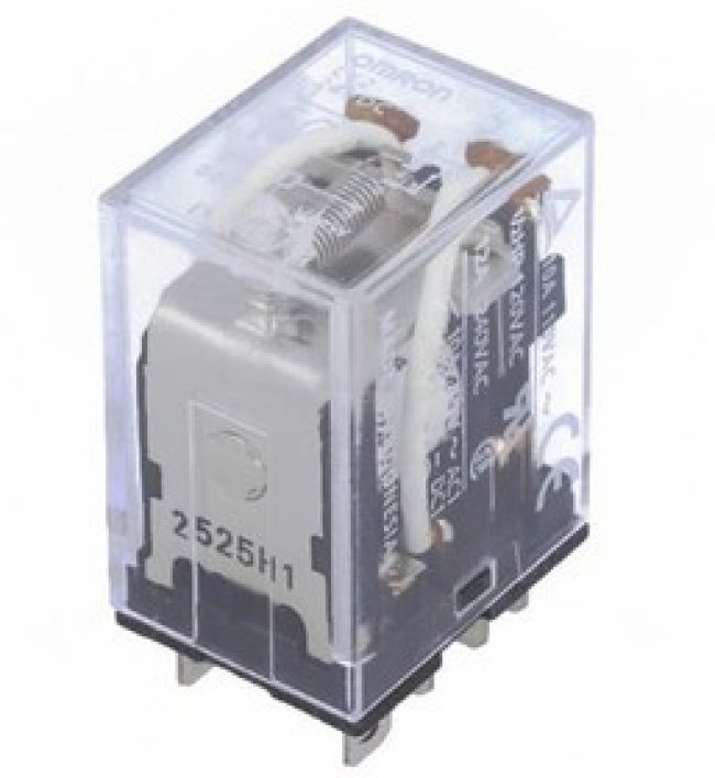 LY2-DC24, Реле электромагнитное, DPDT, Uобмотки 24ВDC, 10A/110ВAC, 10А