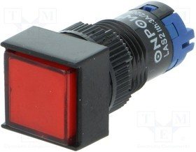 V12F-11Z-R, Переключатель: кнопочный, Пол: 2, SPDT, 0,5A/250ВAC, 1A/24ВDC, IP40