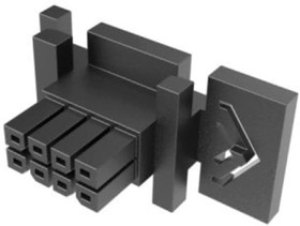 10159684-08GLF, Headers &amp; Wire Housings MinitekPwr 3.0Dual Row RECP 8POSBlack