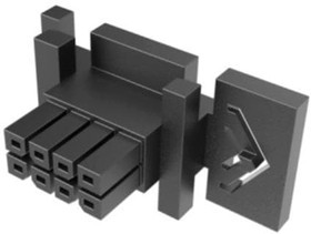 10159684-08GLF, Headers &amp; Wire Housings MinitekPwr 3.0Dual Row RECP 8POSBlack