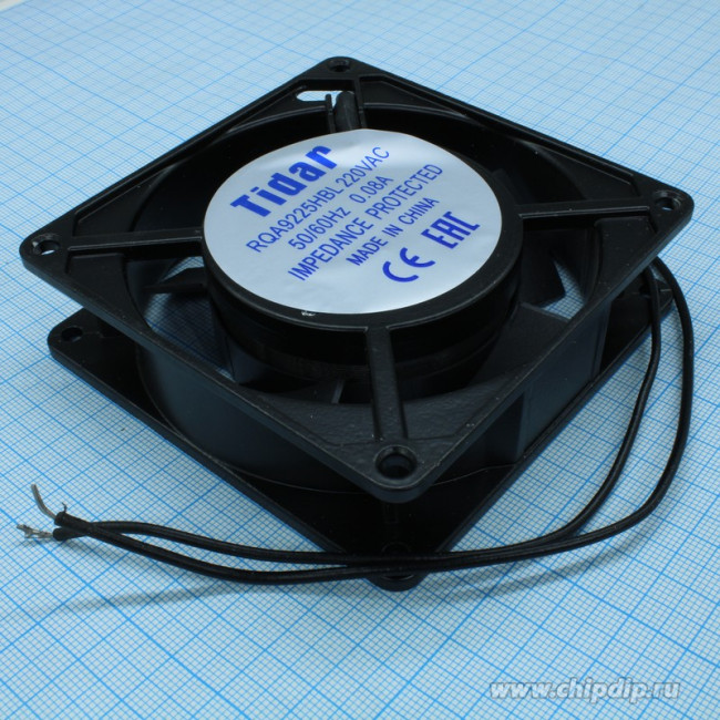 RQA 9225HBL 220VAC, Осевой вентилятор AC с подшипником качения RQA, 92х25, HBL, 220 В RQA 9225HBL 220VAC, Осевой вентилятор AC с подшипником качения RQA, 92х25, HBL, 220 В