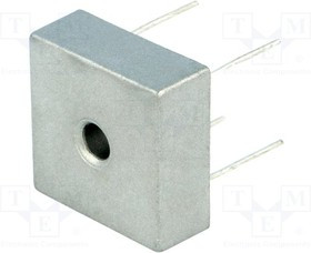 MB2505W, Диодный мост: однофазный, Urmax: 50В, If: 25А, Ifsm: 400А, MB-25W