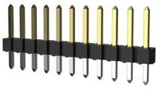 67997-204HLF, Headers &amp; Wire Housings 4P DR UNSHRD HRD .38 GOLD OVER NI