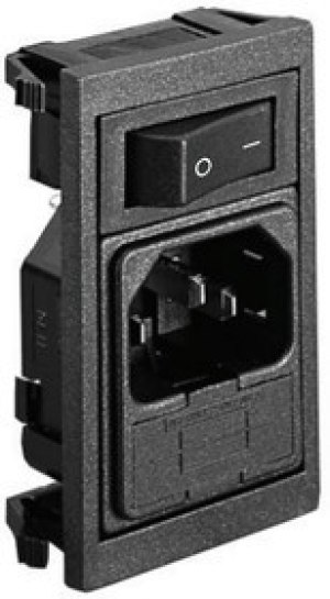 BZV01/Z0000/69, Разъем: питания AC; гнездо; "папа"; 10А; 250ВAC; IEC 60320; UL94V-0