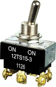 12TS15-3, Toggle Switches 2 Pole 2 Position Standard Lever 12TS15-3, Toggle Switches 2 Pole 2 Position Standard Lever