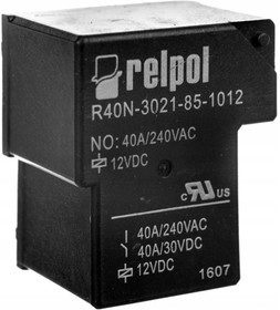 Реле R40N-3021-85-1012 40A, 1NO, 12VDC, для печатных плат, IP67