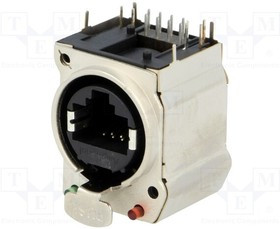 RJX8FB5HRGEB, Гнездо, RJ45, XLRnet, Кат: 5e, экранированный, с LED, с кнопкой