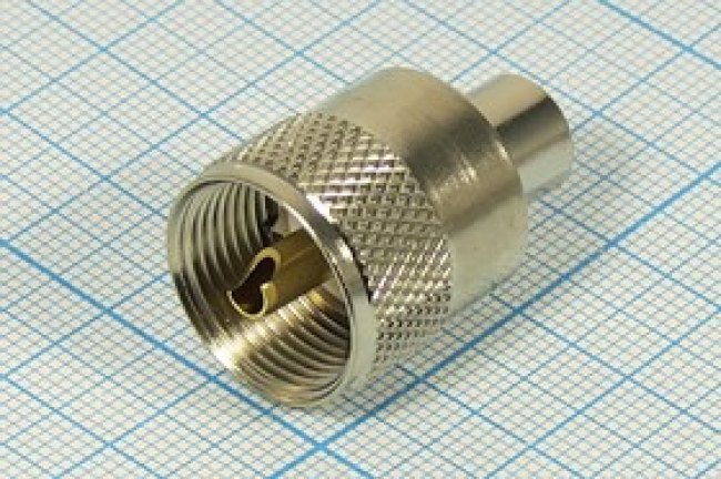 Разъем UHF вилка, RG6, вкручиваемый, короткий Разъем UHF вилка, RG6, вкручиваемый, короткий