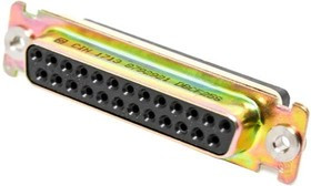 DBCF25S, D-Sub Standard Connectors DSUB 25 F CRIMP FLOA G ZINC