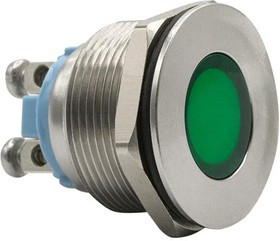 622-1202-304F, 22MM PANEL MOUNT INDICATOR, GREEN 29AH3028