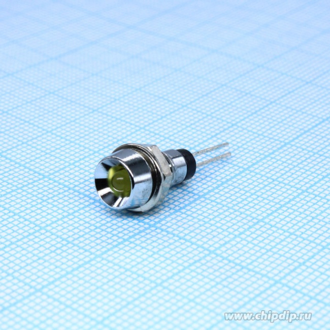 LA03W/Y, Светодиод в корпусе d=8мм желтый 7,0мКд