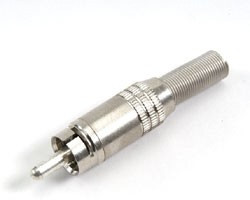 333-0000, Cable Mount RCA Plug, Nickel, 5A