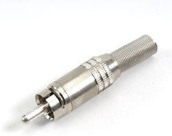 333-0000, Cable Mount RCA Plug, Nickel, 5A