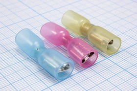 241066M, Разъем плоский 6.4x0.8мм изолированный в красной термоусаживаемой манжете; №15938R клемма гн 6,4x0,8\0,4\S0,5-1,5\Cu луж\\полн.PO к