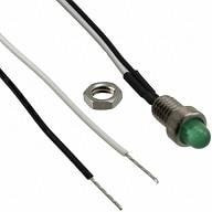 6039-004-304G-A, LED Panel Mount Indicators H/E Green Diffused Lens