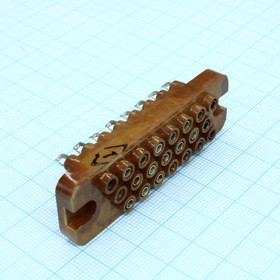 РП10-22 розетка, Соединитель низкочастотный, прямоугольный, внутреннего монтажа, год 89