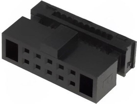 DS1017-01-10NA8, (IDC1.27-10F), Разъем IDC розетка PIN 10 IDC шлейф 0,635мм