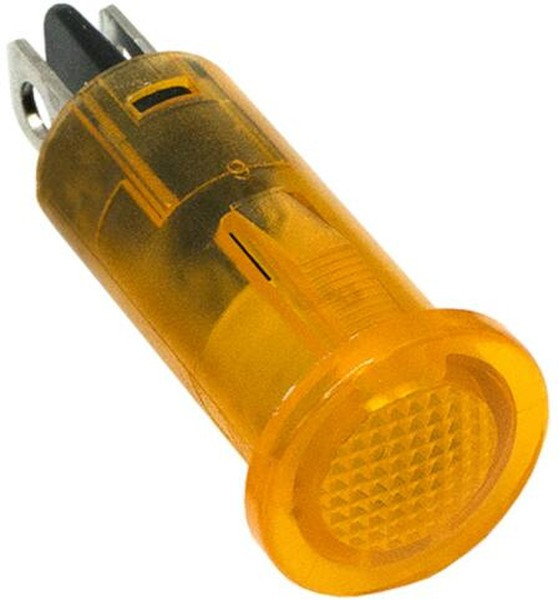 655-1303-104F, LED Panel Mount Indicators 0.5in SnapIn PCB FLAT YELLOW