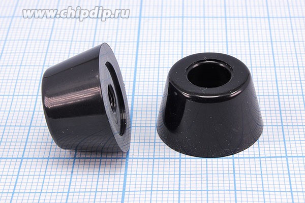 RL-SR-21x15x12, Ножка приборная коническая, армированная шайбой, ø21мм, высота 12мм; №15717 ножка прибор 21x12\h- 5,5/отв 4,0\резин\конус\