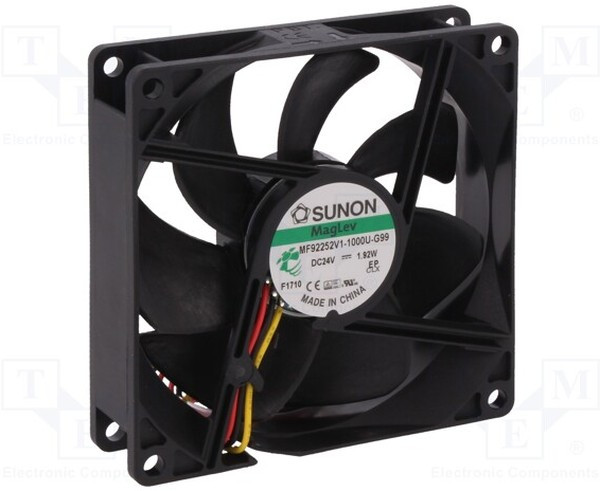 MF92252V1-1000U-G99, Вентилятор осевой, 24В DC, 92x92x25мм, 87,5куб.м/ч, 34дБА, Vapo MF92252V1-1000U-G99, Вентилятор осевой, 24В DC, 92x92x25мм, 87,5куб.м/ч, 34дБА, Vapo