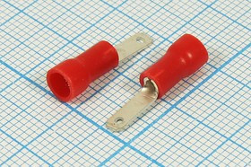 Клемма вилка, 2,8x0,8, обжимная, красная Клемма вилка, 2,8x0,8, обжимная, красная