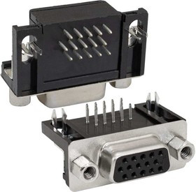 DHR-15FA, Разъём D-SUB , 15 контактов
