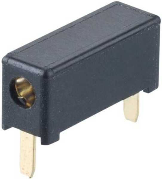 M3498-98, Black Female Test Socket, 2mm Connector, Plug In, Solder Termination, 5A, 1500V ac/dc, Gold Plating