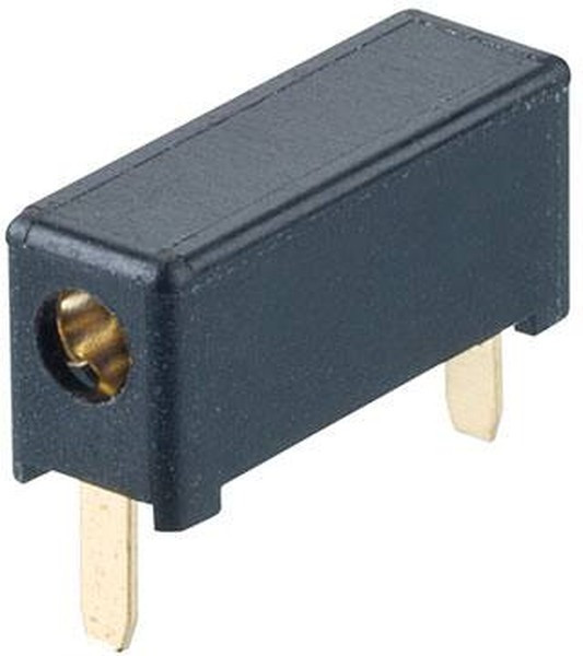 M3498-98, Black Female Test Socket, 2mm Connector, Plug In, Solder Termination, 5A, 1500V ac/dc, Gold Plating