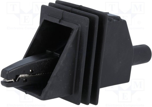 PJ5450-B, Зажим "крокодил", 20А, черный, Диап.захвата: макс.25мм, 5кВ