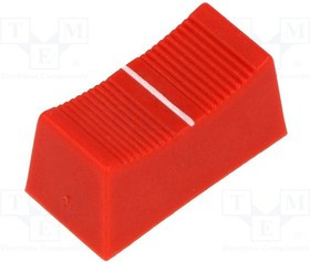 CS1/4A-RED, Ручка: движок, Цвет: красный, 23x11x11мм, Мат-л: пластик