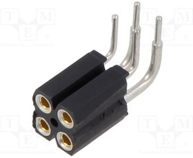 BL8.04Z, Гнездо; штыревой; "мама"; PIN: 4; угловой 90°; 2,54мм; THT; 2x2