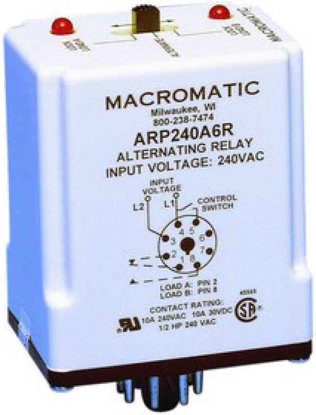 ARP120A3R, RELAY, DPDT, 240VAC, 30VDC, 10A