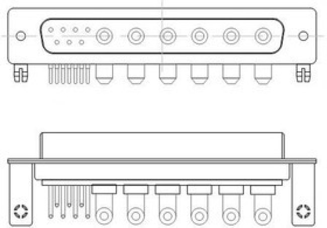 684M13W6203L461, D-Sub Mixed Contact Connectors