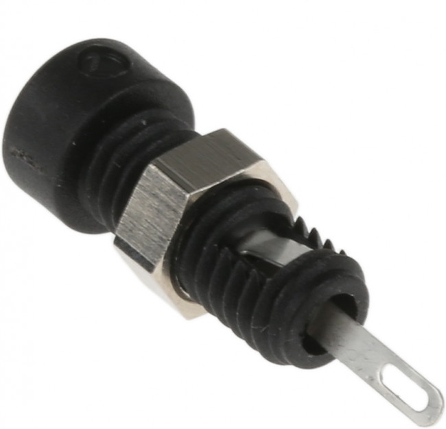 930308100, Black Female Banana Socket, 2mm Connector, Solder Termination, 6A, 60V dc, Nickel, Tin 930308100, Black Female Banana Socket, 2mm Connector, Solder Termination, 6A, 60V dc, Nickel, Tin