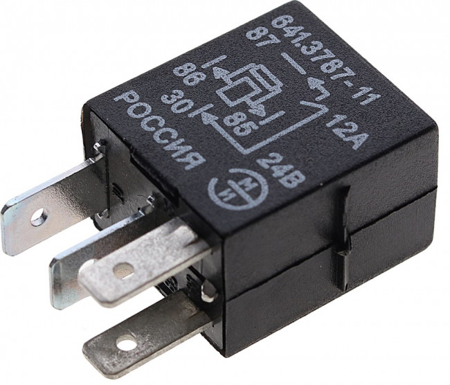 641.3787-11, Реле электромагнитное 24V 4-х контактное 12А замыкающее ЭМИ 641.3787-11, Реле электромагнитное 24V 4-х контактное 12А замыкающее ЭМИ