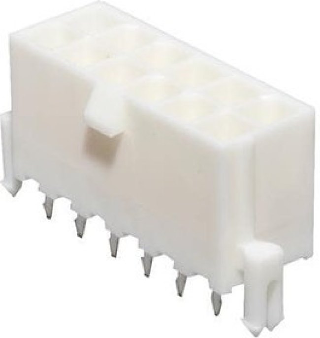 39-28-9128, Conn Wire to Board HDR 12 POS 4.2mm Solder ST Top Entry Thru-Hole Tray
