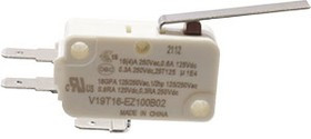 V19T16-EZ100B02, микропереключатель SPDT лапка 250В 16A фастон 4,7мм 0.98N