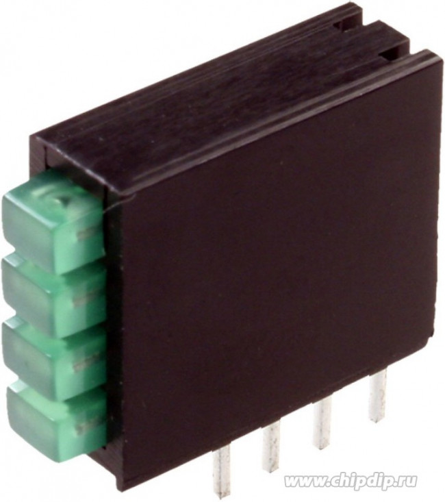 L-914CK/4GDT, Светодиодный модуль 4LEDх2х3мм/зеленый/ 568нм/1.8-6мкд/100°