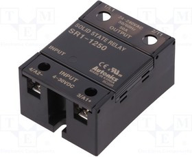 SR1-1250, Реле: полупроводниковое, Uупр: 4-30ВDC, 50А, 24-240ВAC, винтами
