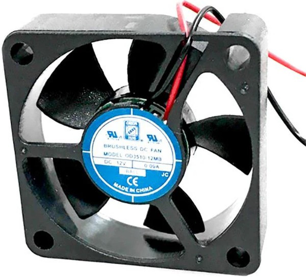 OD3510-05MB01A, DC Fans DC Fan, 35x35x10mm, 5VDC, 6CFM, 0.075A, 32dBA, Ball, 3xWire, Open Collector Tach
