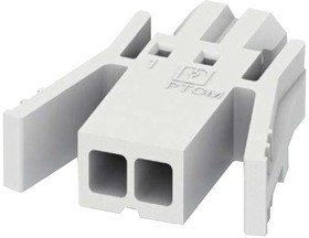 PTCM 0,5/ 2-PL-2,5 WH, Съемная клеммная колодка, 2.5 мм, 2 вывод(-ов), Зажим, 6 А