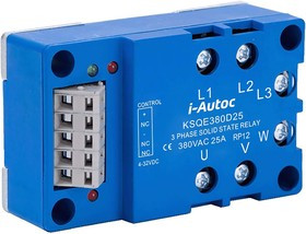 KSQE380A25, Solid State Relay, 25 A Load, Panel Mount, 440 V ac Load, 280 V ac Control