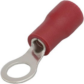 RVL1.25-4 red, Наконечник кольцевой изолированный RVL1.25-4, 19 А, 22-16 AWG, красный, латунь луженая RVL1.25-4 red, Наконечник кольцевой изолированный RVL1.25-4, 19 А, 22-16 AWG, красный, латунь луженая