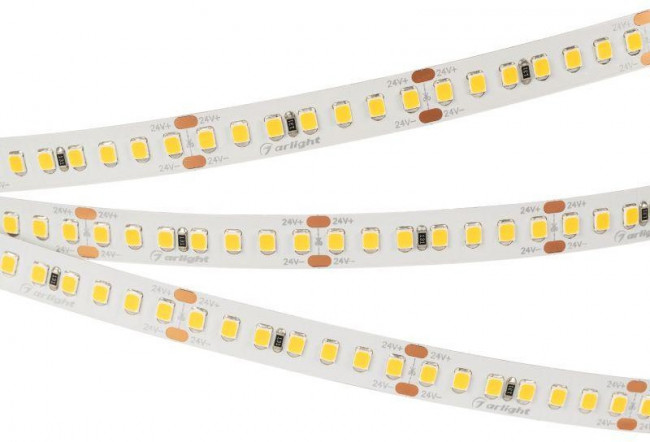 Лента светодиодная RT-A168-10mm 24V Day 4000К 17Вт/м IP20 2835 открыт. (уп.5м) Arlight 019094(2)