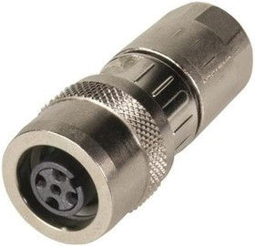 21033822401, Разъем Кабеля, M12 Slim Design HARAX Series, M12, Female, 4 Positions, IDC / IDT Гнездо 21033822401, Разъем Кабеля, M12 Slim Design HARAX Series, M12, Female, 4 Positions, IDC / IDT Гнездо