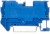 VPR-4-BU, Клемма проходная , зажим push-in, 2 точки подключения, 4 кв.мм, синяя