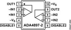 ADA4897-2ARMZ-R7, Операционный усилитель, 230 МГц