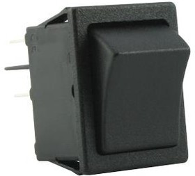 MP004418, Клавишный переключатель, DPST, Без Подсветки, Панель, Черный